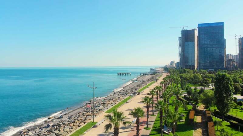Modern architecture along the Black Sea coast in Batumi