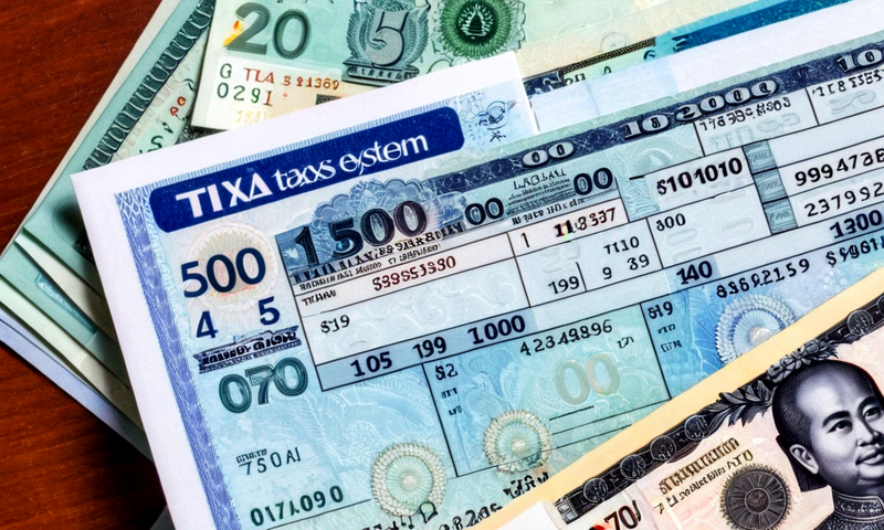 Thai tax office and currency